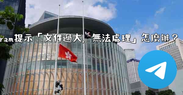 Telegram提示「文件過大，無法處理」怎麼辦？