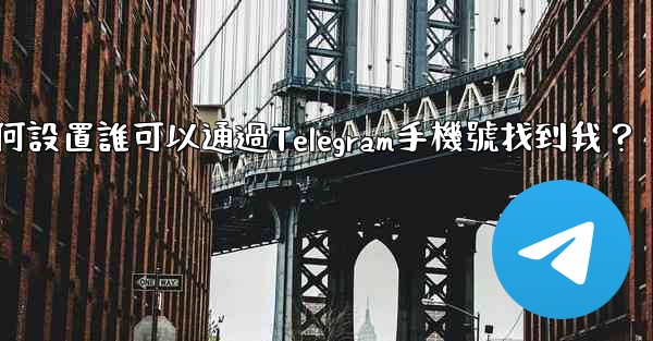 如何設置誰可以通過Telegram手機號找到我？