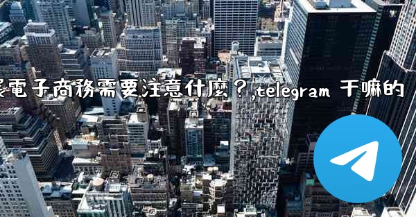 在Telegram上開展電子商務需要注意什麼？,telegram 干嘛的