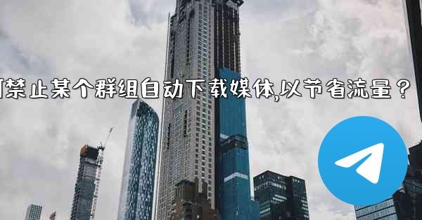 Telegram如何禁止某個群組自動下載媒體，以節省流量？_telegram如何禁止某个群组自动下载媒体,以节省流量？