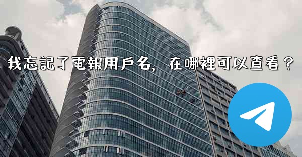 我忘記了電報用戶名，在哪裡可以查看？