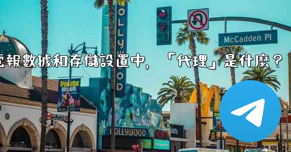 電報數據和存儲設置中，「代理」是什麼？