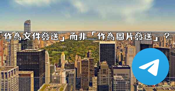 電報發送文件時，如何選擇「作為文件發送」而非「作為圖片發送」？