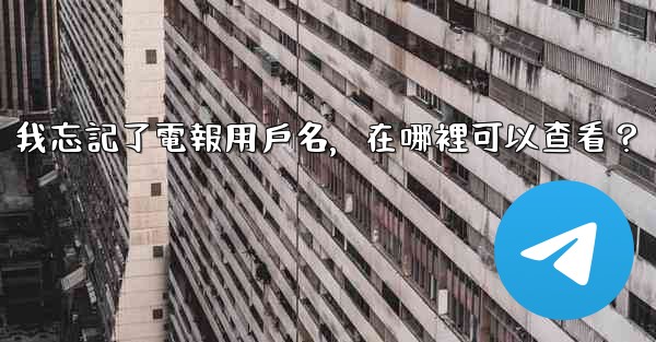 我忘記了電報用戶名，在哪裡可以查看？