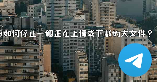 電報如何停止一個正在上傳或下載的大文件？