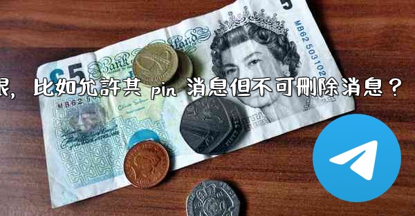 如何設置電報管理員權限，比如允許其 pin 消息但不可刪除消息？