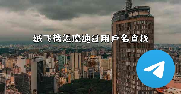 纸飞機怎麼通过用戶名查找