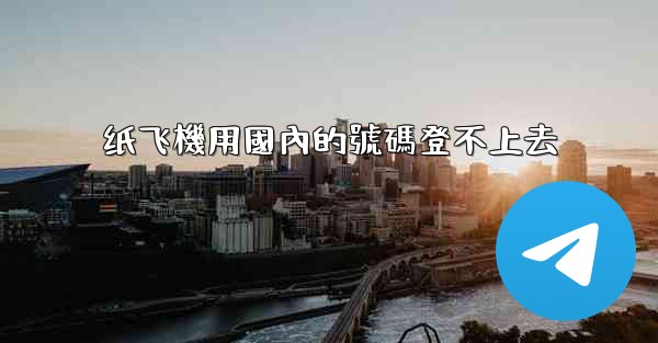 纸飞機用國內的號碼登不上去