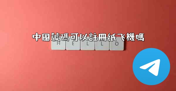 中國號碼可以註冊纸飞機嗎