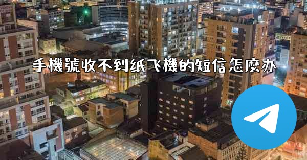 手機號收不到纸飞機的短信怎麼办