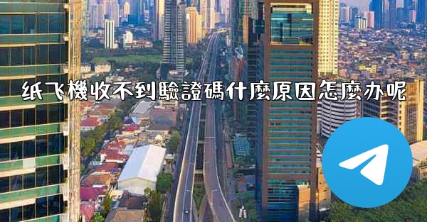 纸飞機收不到驗證碼什麼原因怎麼办呢