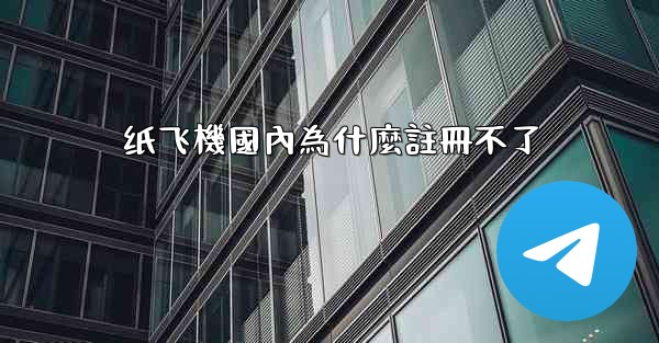 纸飞機國內為什麼註冊不了