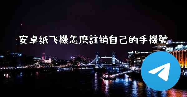 安卓纸飞機怎麼註销自己的手機號