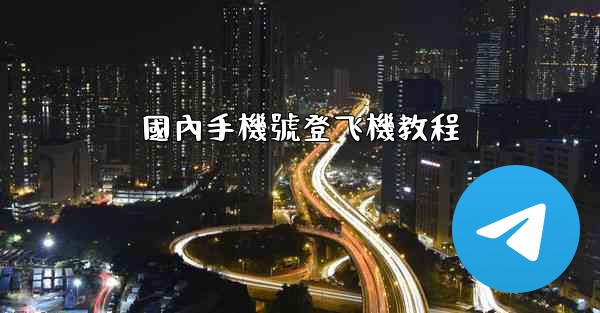 國內手機號登飞機教程