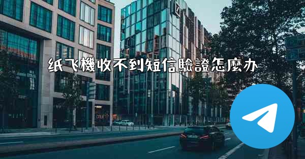 纸飞機收不到短信驗證怎麼办