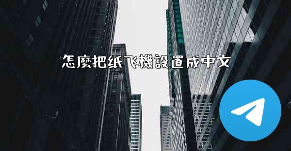 <b>怎麼把纸飞機設置成中文</b>