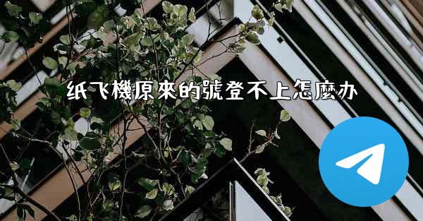 纸飞機原來的號登不上怎麼办