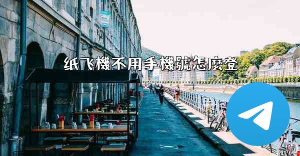 纸飞機不用手機號怎麼登