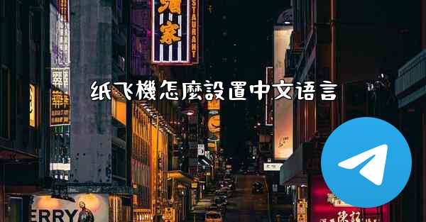 纸飞機怎麼設置中文语言