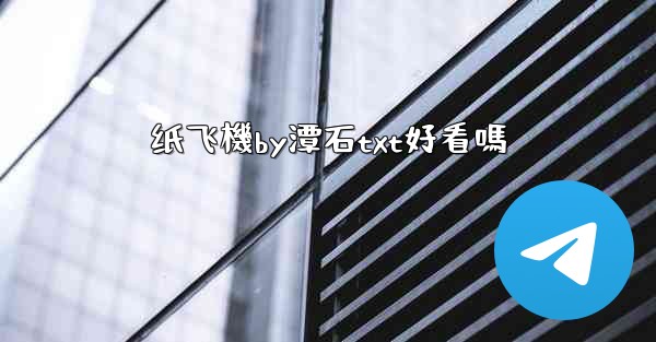 纸飞機by潭石txt好看嗎