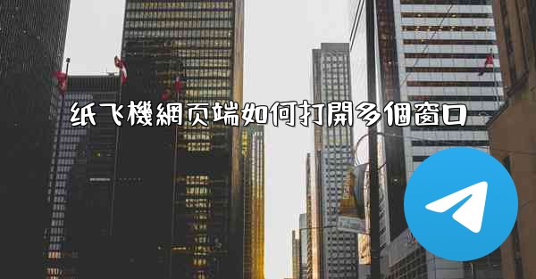 <b>纸飞機網页端如何打開多個窗口</b>