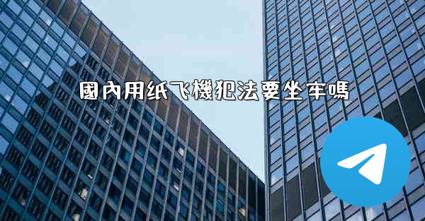 國內用纸飞機犯法要坐牢嗎