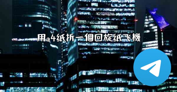 <b>用a4纸折一個回旋纸飞機</b>