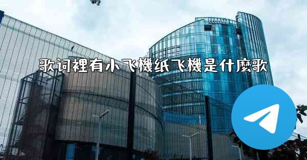 歌词裡有小飞機纸飞機是什麼歌