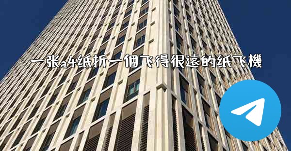 一张a4纸折一個飞得很遠的纸飞機
