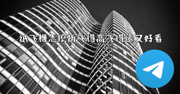 纸飞機怎麼折飞得高飞得遠又好看