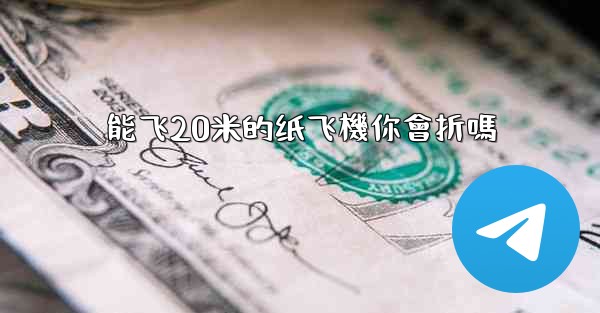 <b>能飞20米的纸飞機你會折嗎</b>