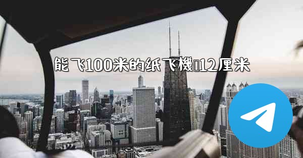 能飞100米的纸飞機宽12厘米