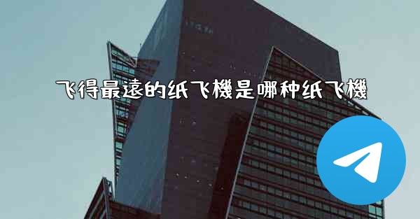 <b>飞得最遠的纸飞機是哪种纸飞機</b>