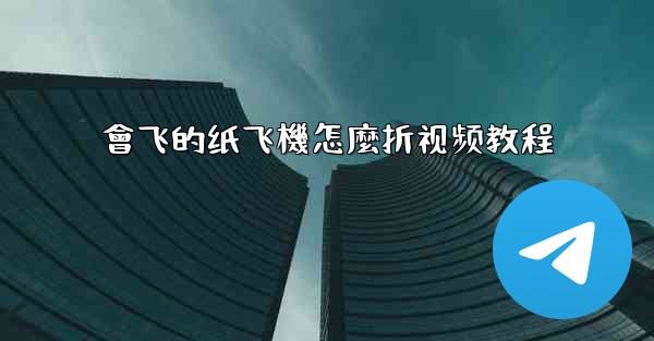 會飞的纸飞機怎麼折视频教程