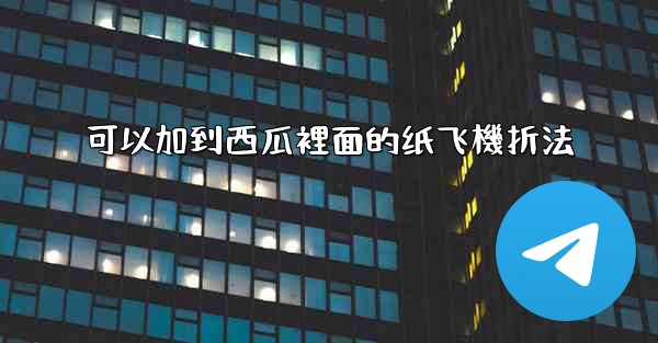 可以加到西瓜裡面的纸飞機折法