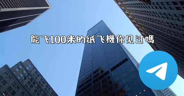 能飞100米的纸飞機你见过嗎