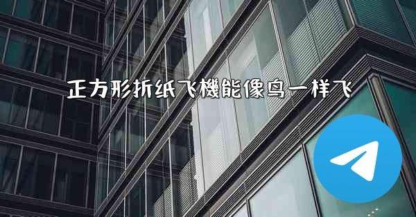 正方形折纸飞機能像鸟一样飞