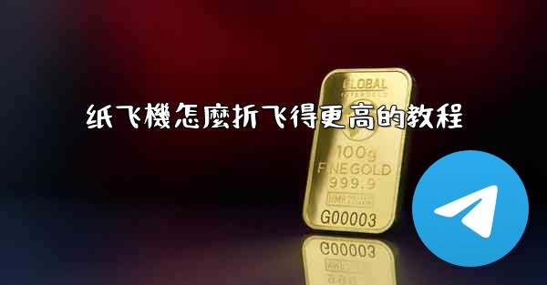 纸飞機怎麼折飞得更高的教程