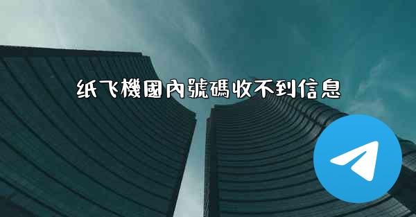 纸飞機國內號碼收不到信息