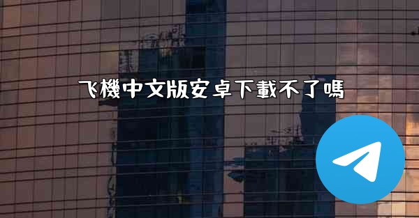 飞機中文版安卓下載不了嗎