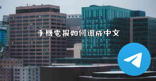 手機電报如何调成中文