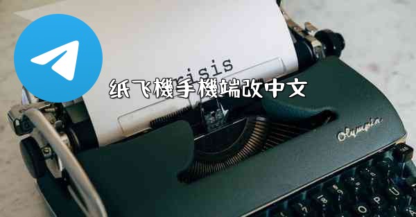 纸飞機手機端改中文