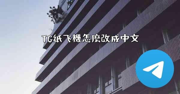 TG纸飞機怎麼改成中文