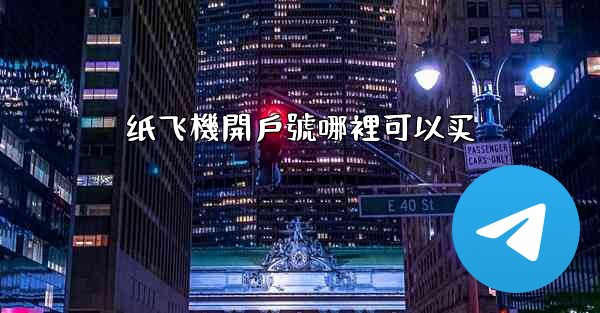 纸飞機開戶號哪裡可以买