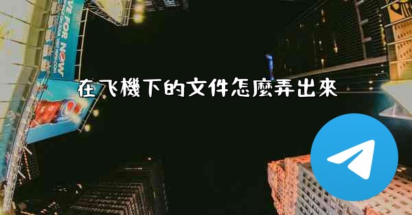 在飞機下的文件怎麼弄出來