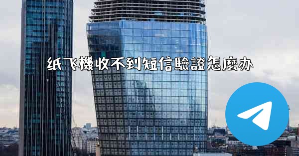 纸飞機收不到短信驗證怎麼办