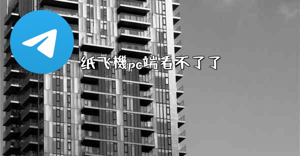纸飞機pc端看不了了