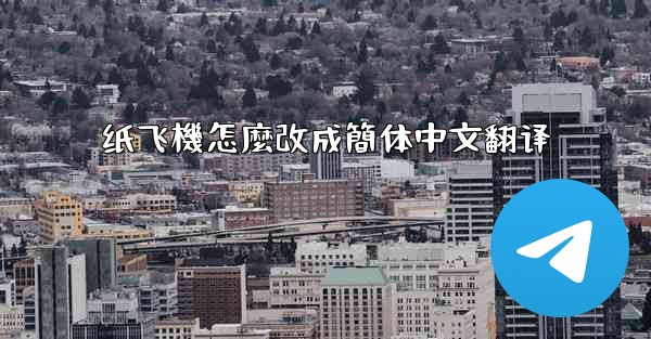 纸飞機怎麼改成簡体中文翻译