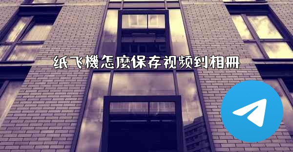 纸飞機怎麼保存视频到相冊