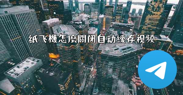 <b>纸飞機怎麼關闭自动缓存视频</b>